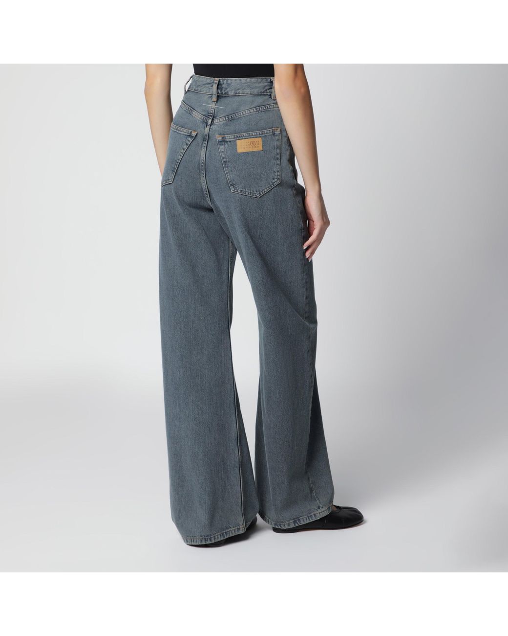MM6 by Maison Margiela Blue Wide-Leg Jeans