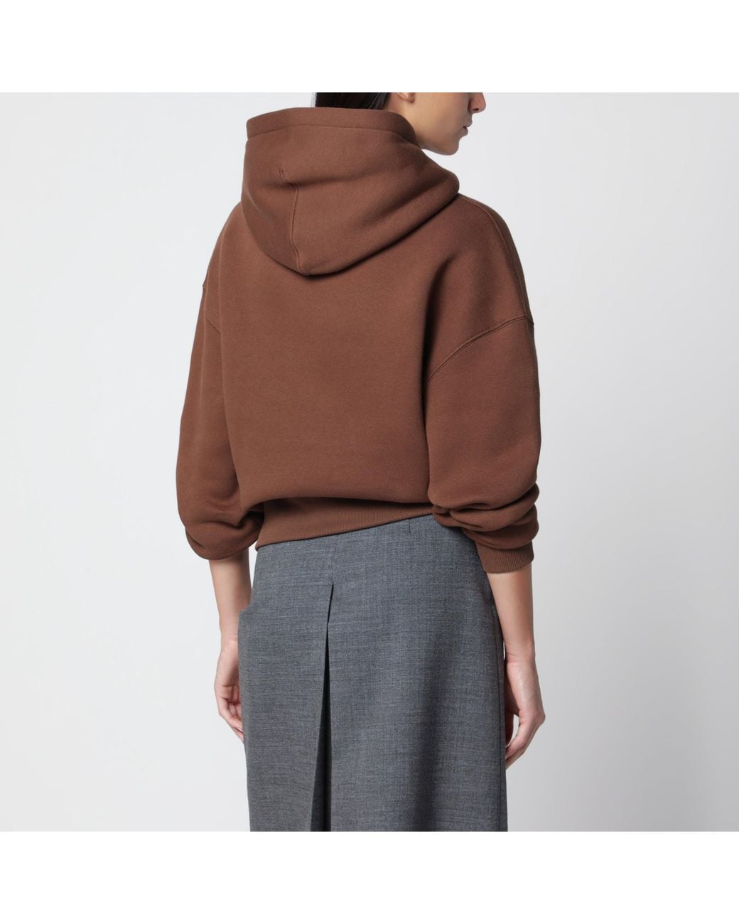 AMI Brown Ami De Coeur Hooded Sweatshirt