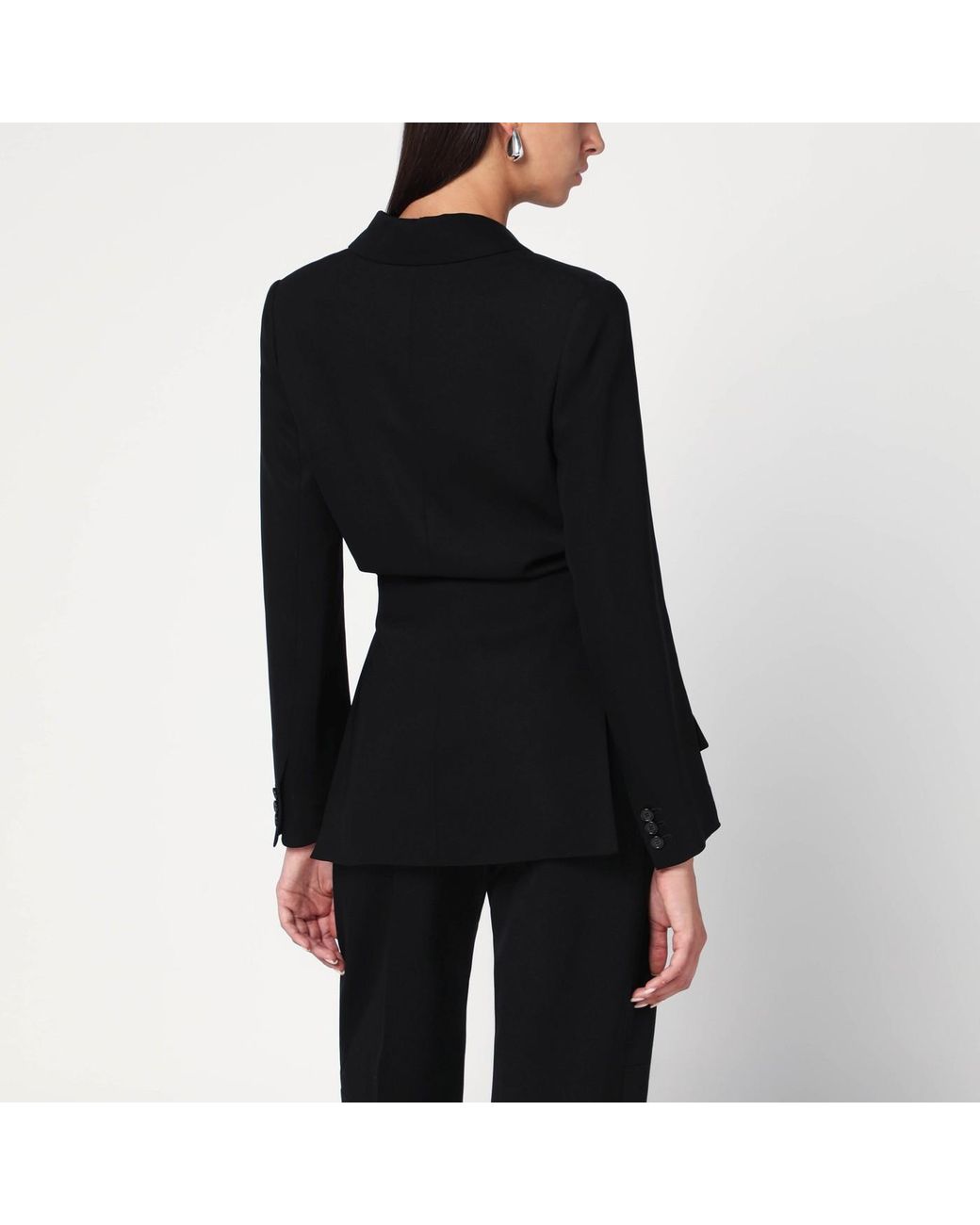 ジャケット Loewe Black jacket with Anagram Pebble button Loewe Jacket With Anagram Pebble Button in Black | Lyst