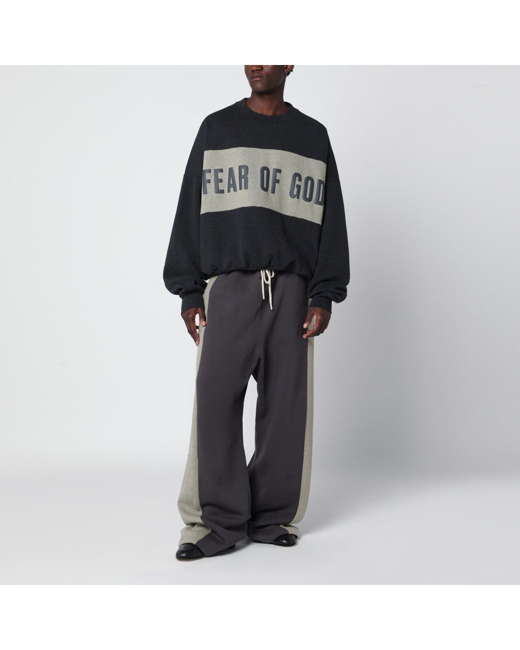 Fear Of God Gray Paneled Lounge Pant Cotton Jogging Trousers for men