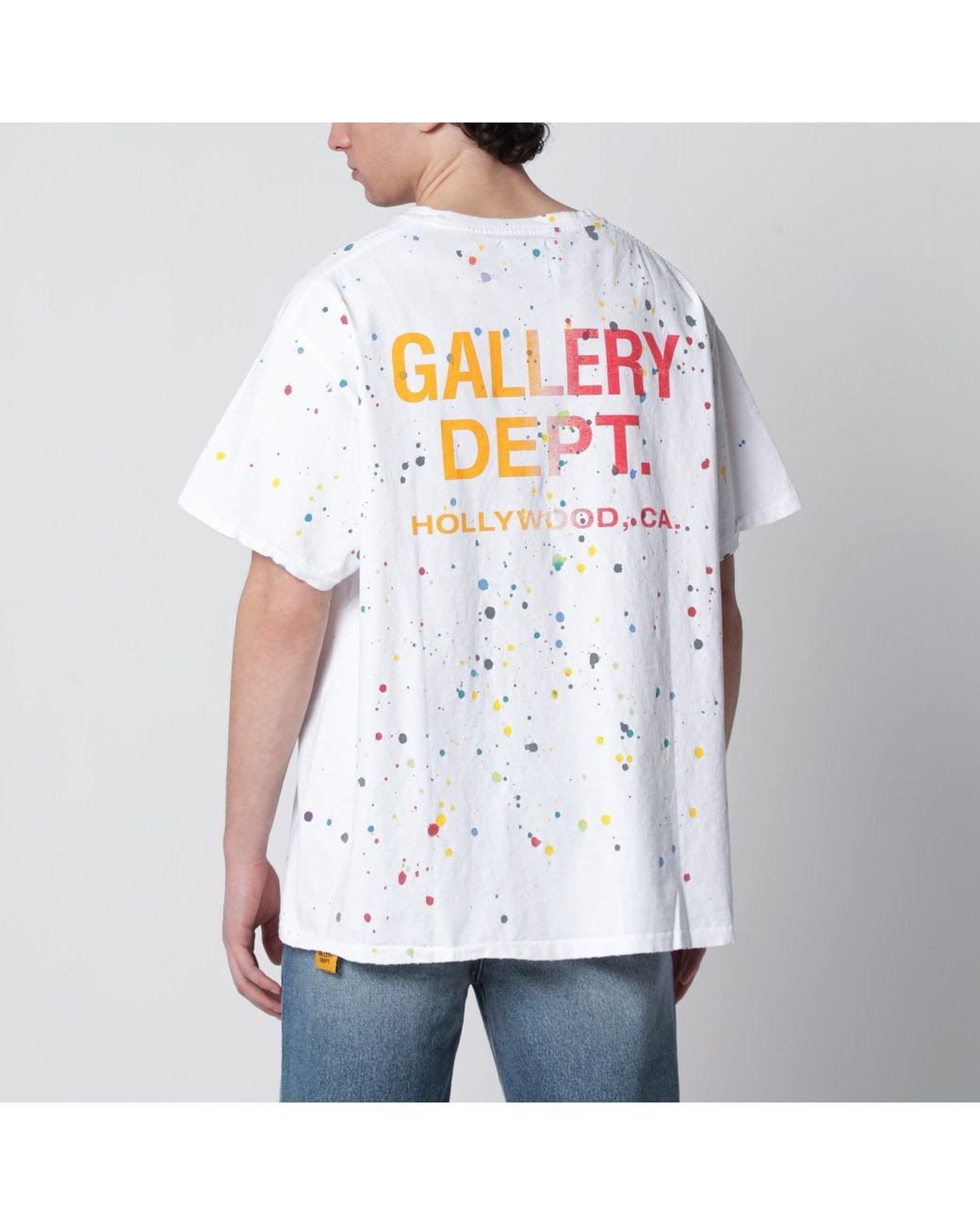 GALLERY DEPT. White Tshirt With Logo Print And Splashes for men