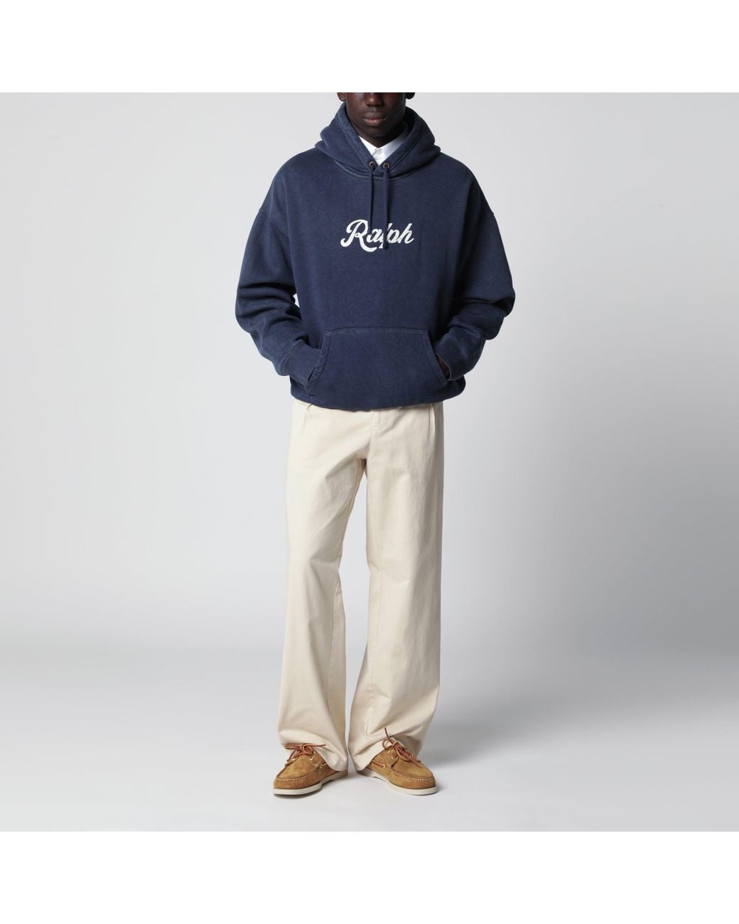Polo Ralph Lauren Blue Relaxed-Fit Hoodie With Logo Print for men
