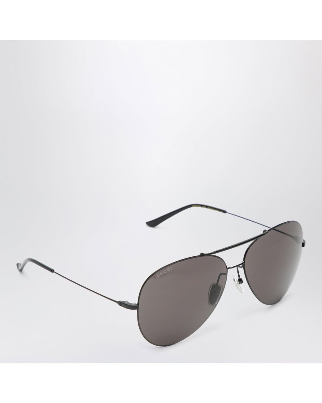Gucci Schwarze Pilotensonnenbrille in Gray für Herren