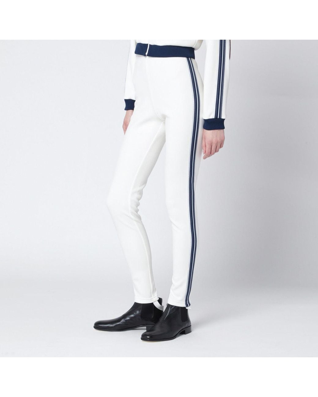 Prada White Ivory Technical Fabric leggings