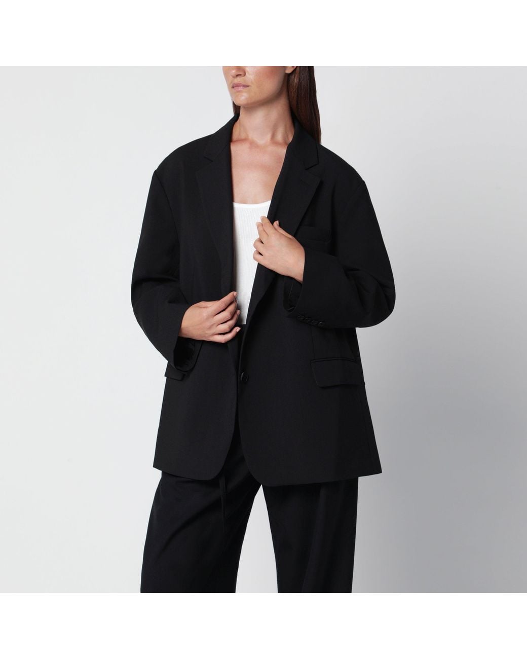 Frankie Shop Black Bea Single-Breasted Jacket