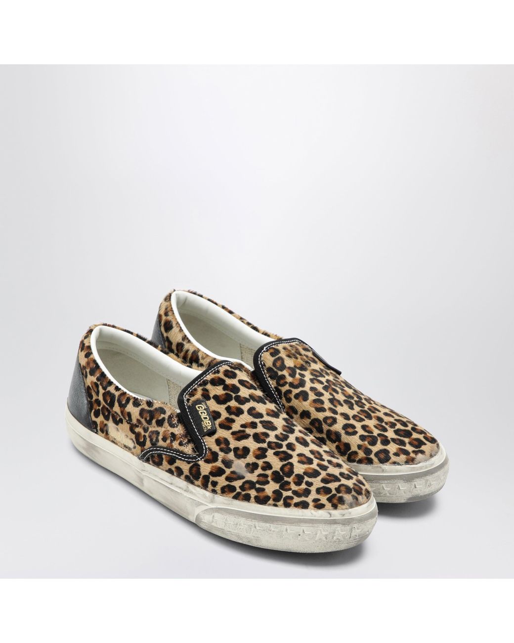 Golden Goose Deluxe Brand Black Vce Penstar Sneakers Mit Leopardenmuster