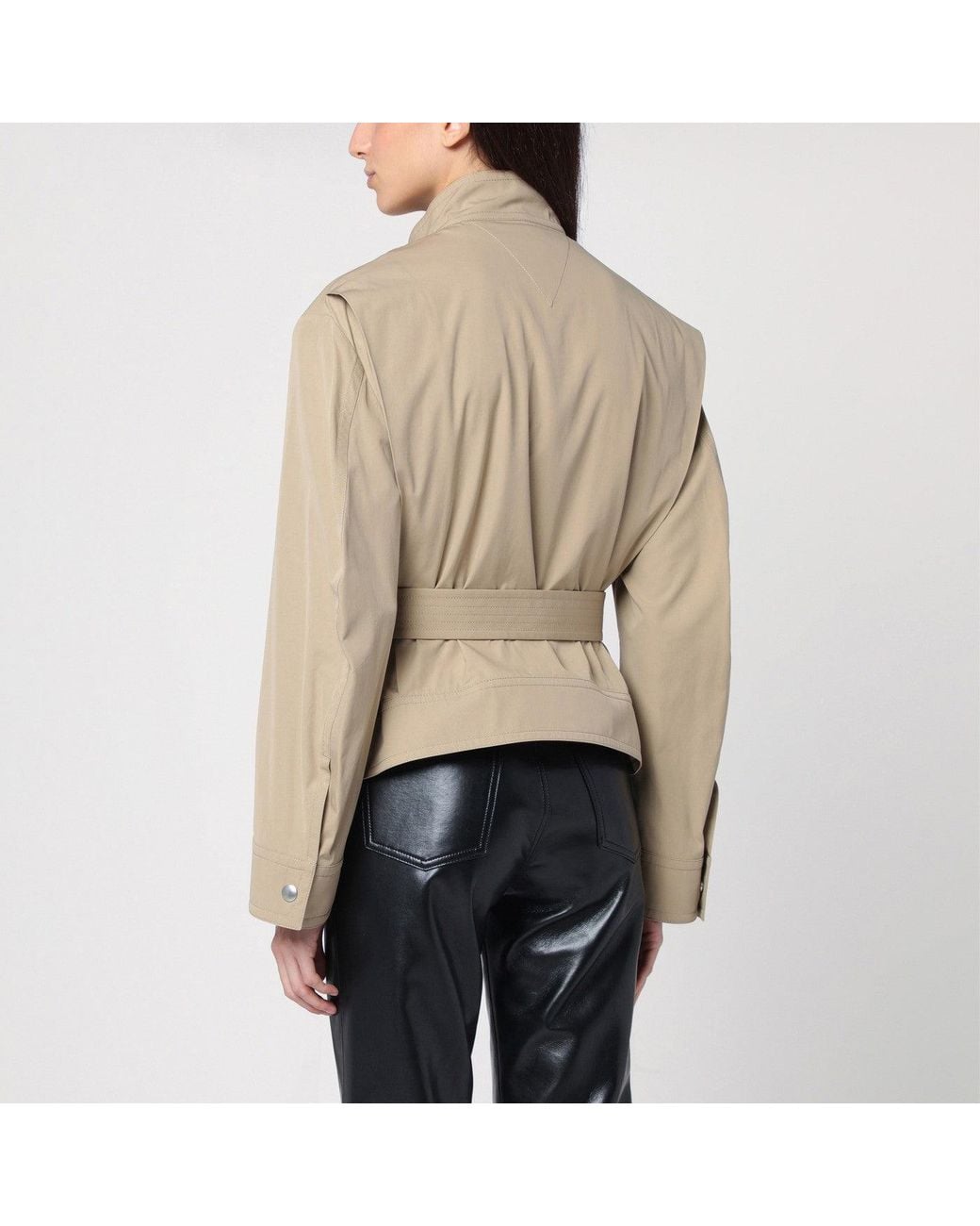 Bottega Veneta Natural Light Jacket With Belt