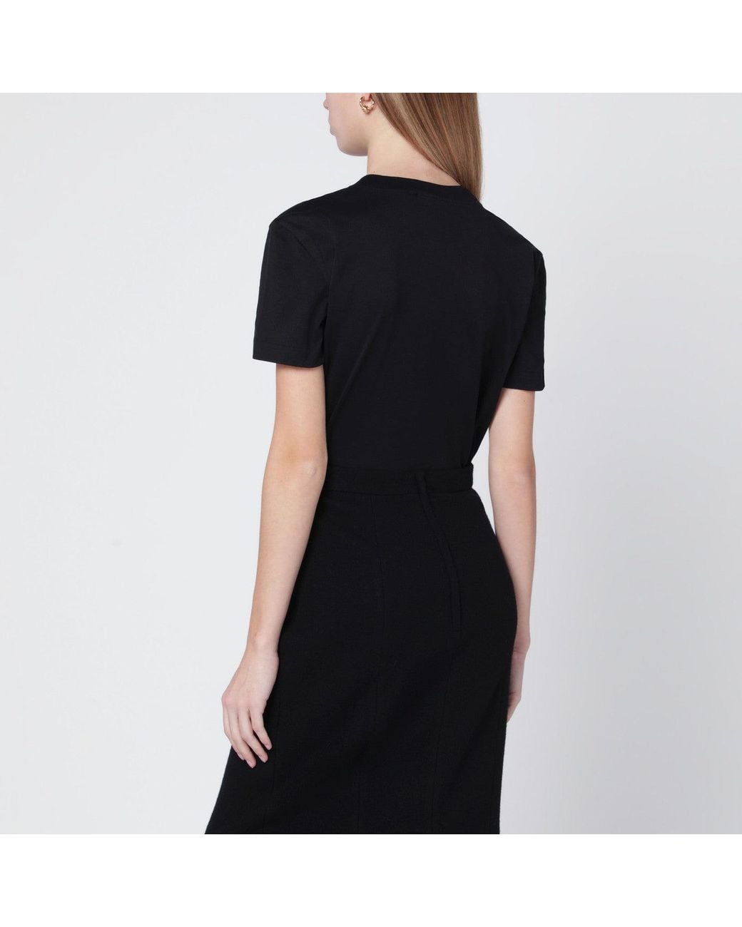 Dolce & Gabbana Black Dolce & Gabbana Jersey Tshirt With Embroidery