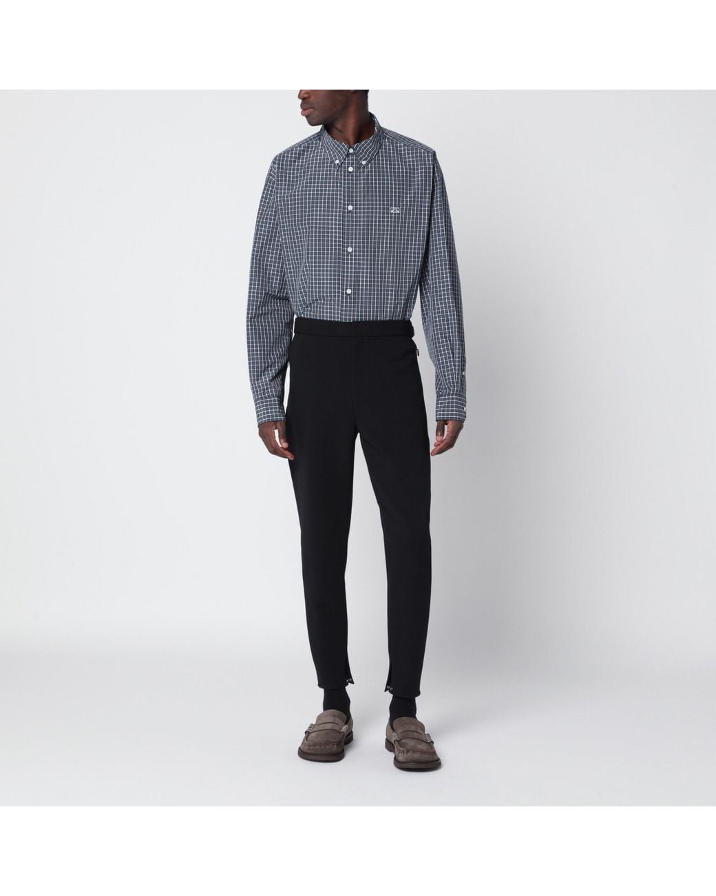 Loewe Black Stretch Wool Blend Trousers for men