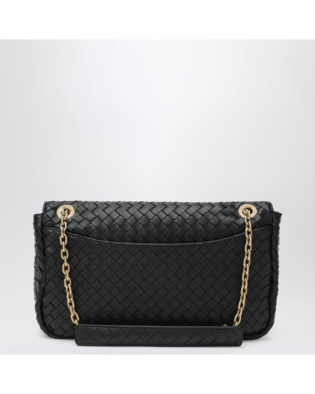 Bottega Veneta Black Intrecciato Madison Shoulder Bag