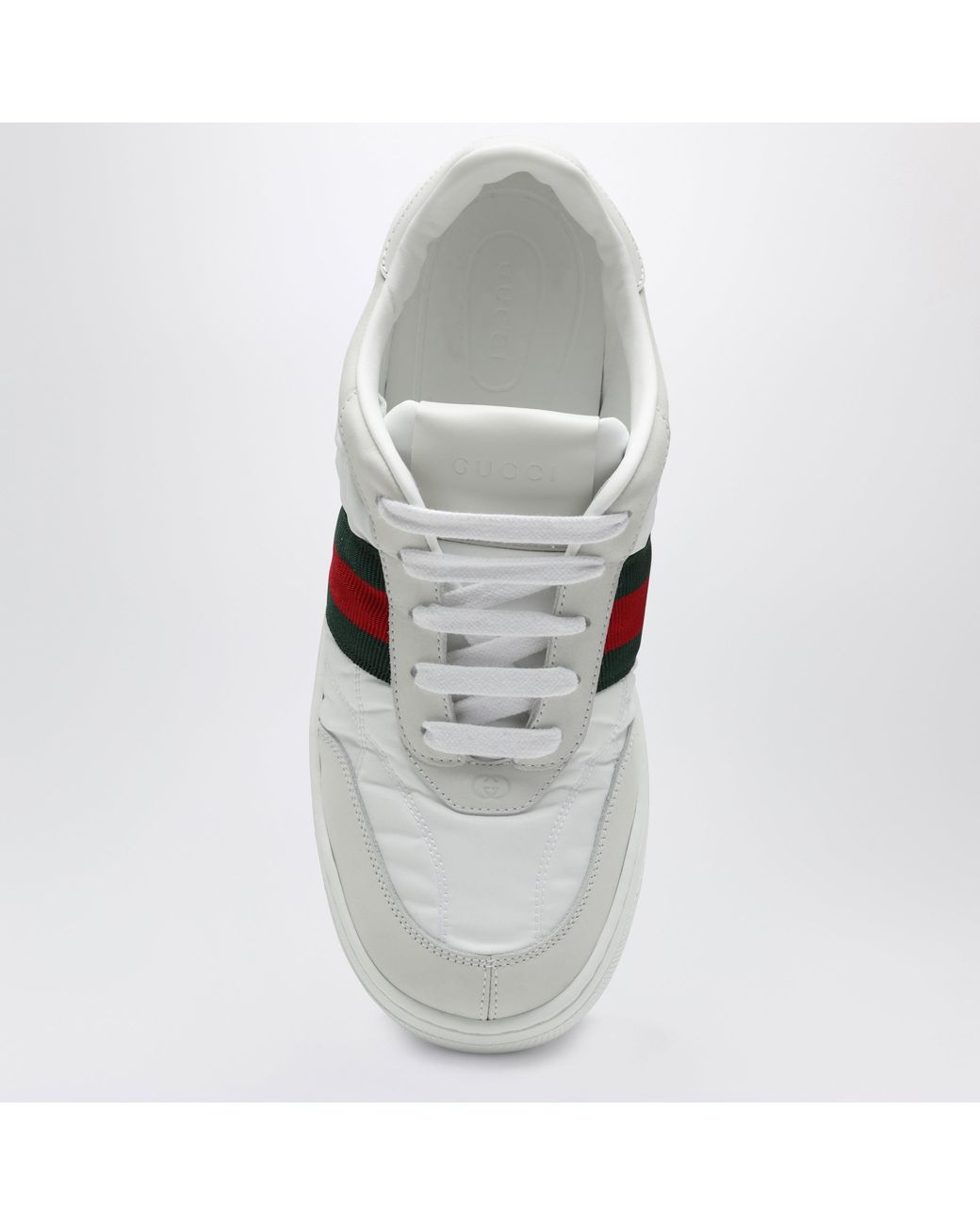 Gucci White Screener And Nylon Sneakers