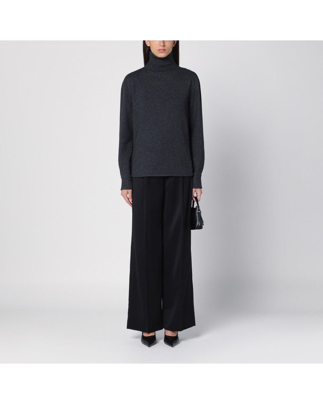 Givenchy Blue Dark Turtleneck With Drawstring