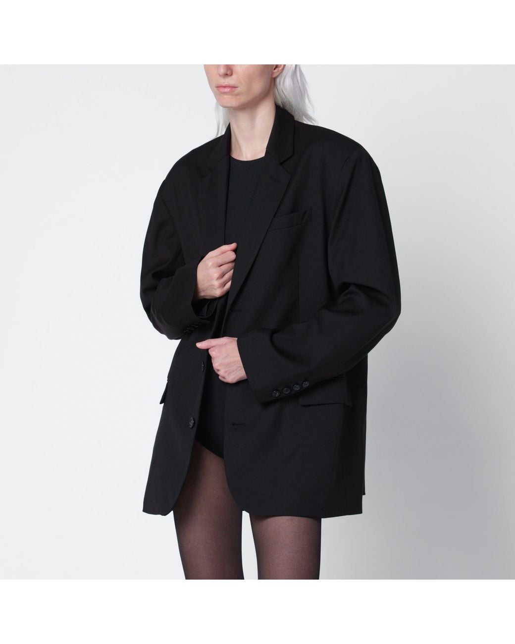 Frankie Shop Black Gelso Single-Breasted Jacket