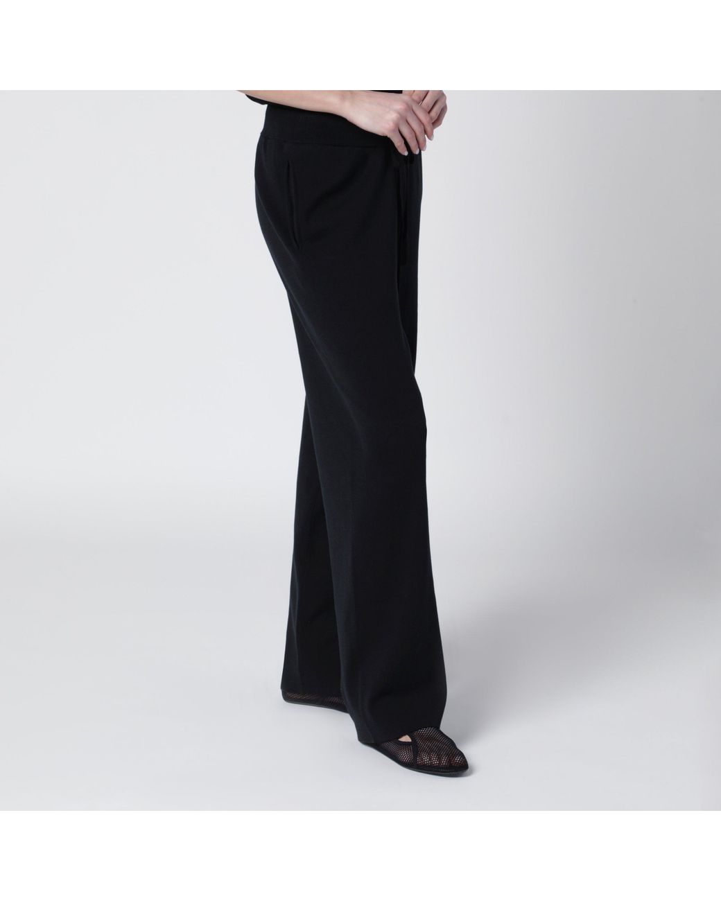 Entire studios Black Uniform Cotton Trousers
