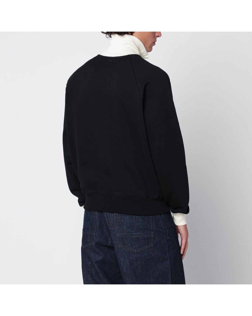 AMI Black Ami De Caur Sweatshirt for men