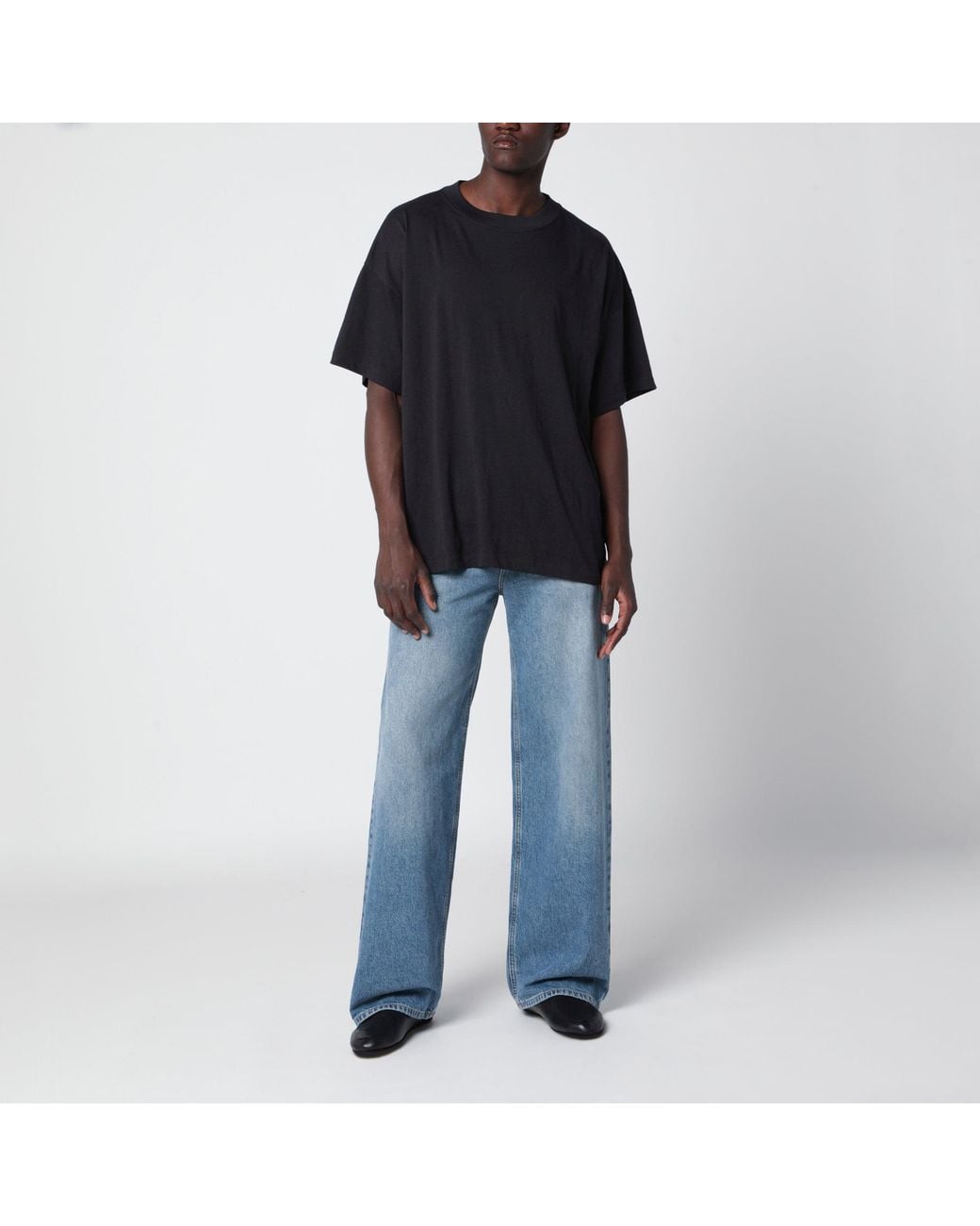 Fear Of God Black Washed Merch Cotton T-Shirt for men