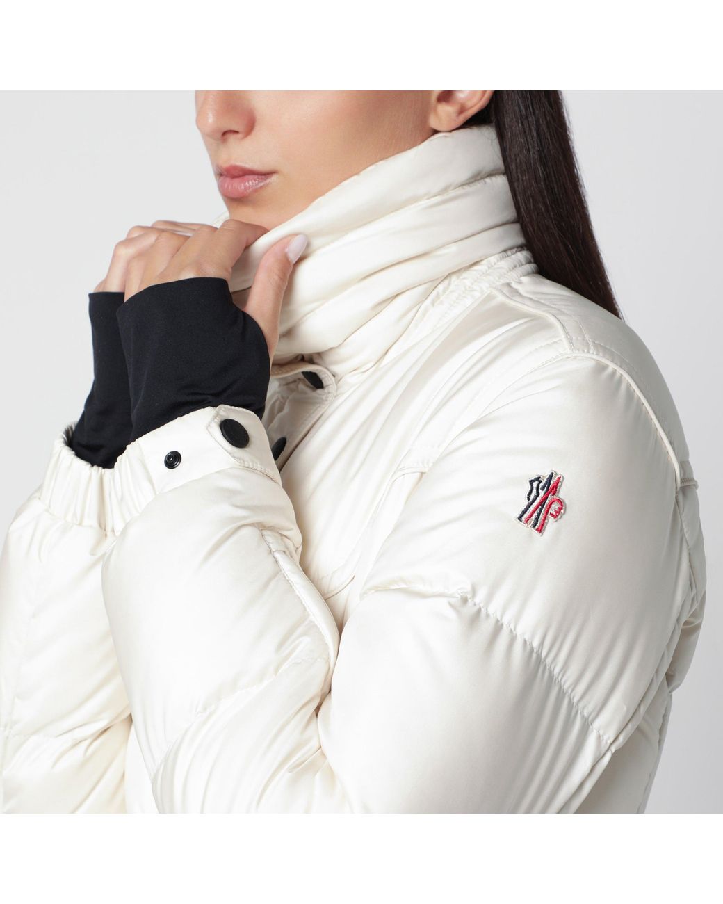 Moncler White Karshi Polyester Ski Jacket