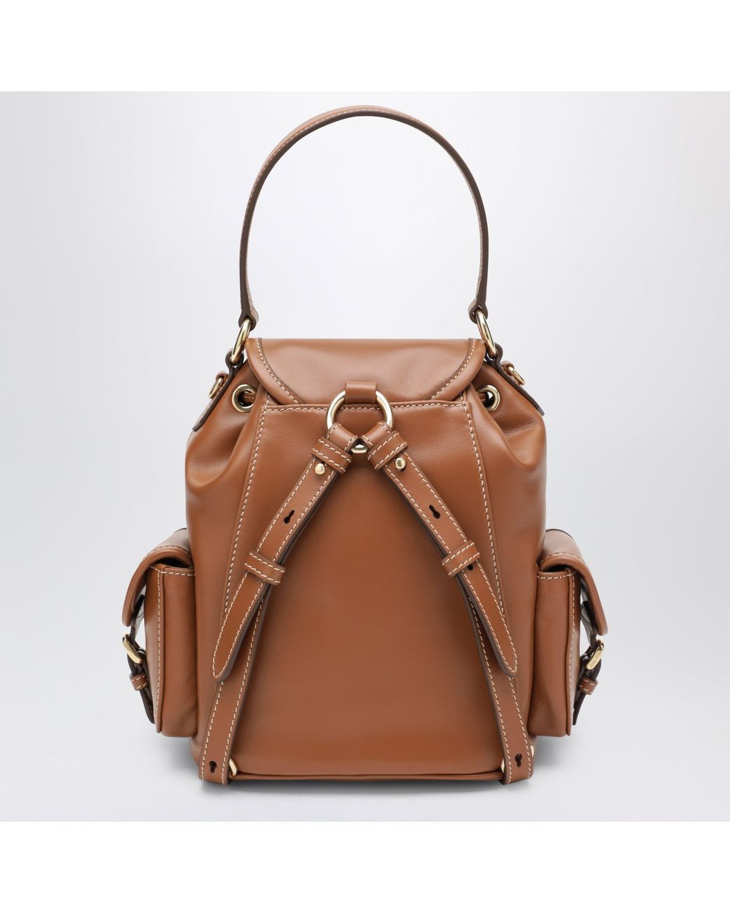 Miu Miu Brown Cognac Calfskin Backpack