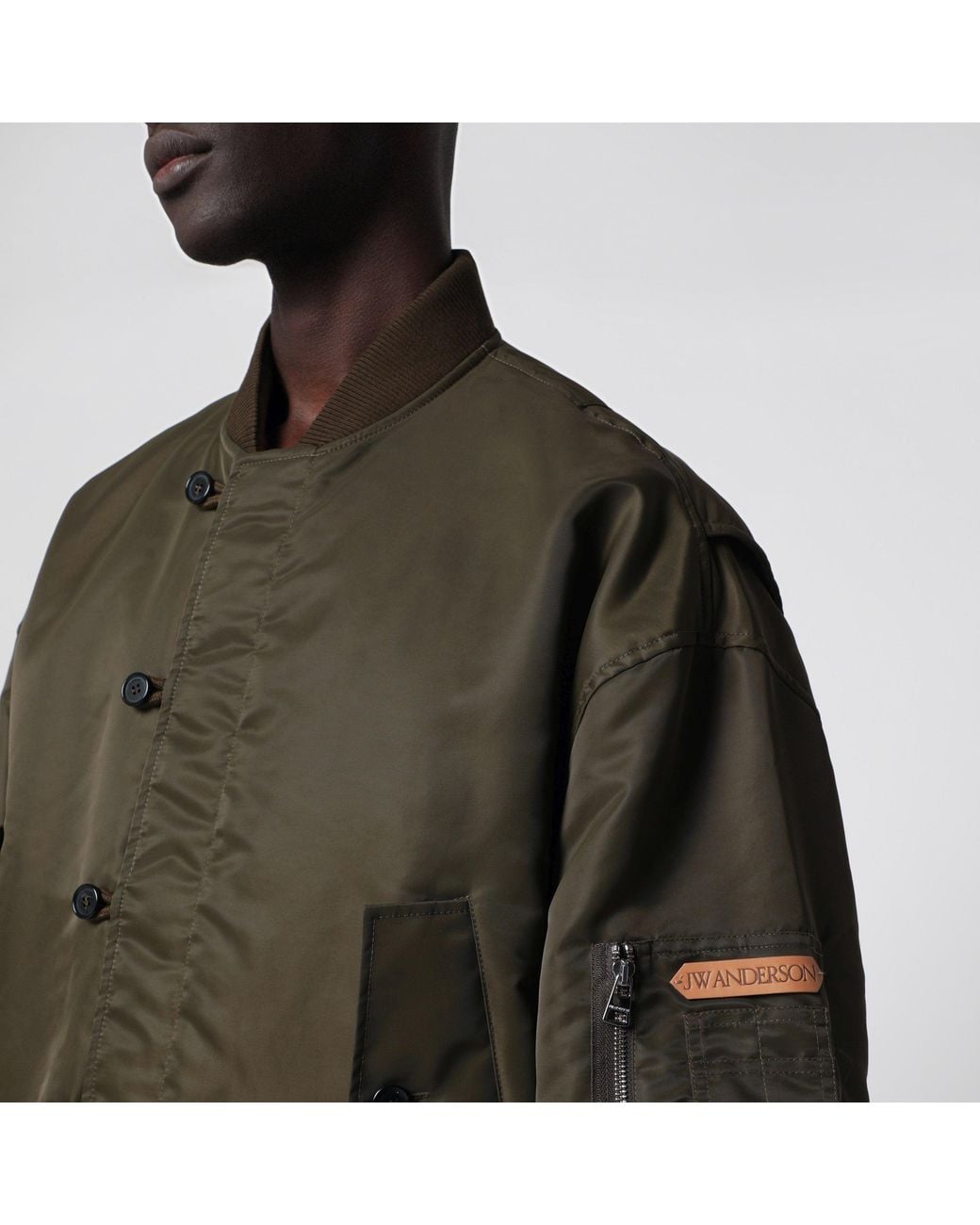 J.W. Anderson Brown Oversized Military Nylon Bomber Jacket for men