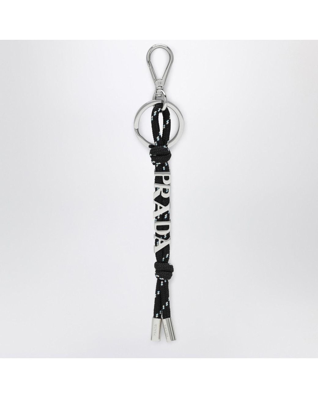 Prada Metallic Speedrock Key Holder for men
