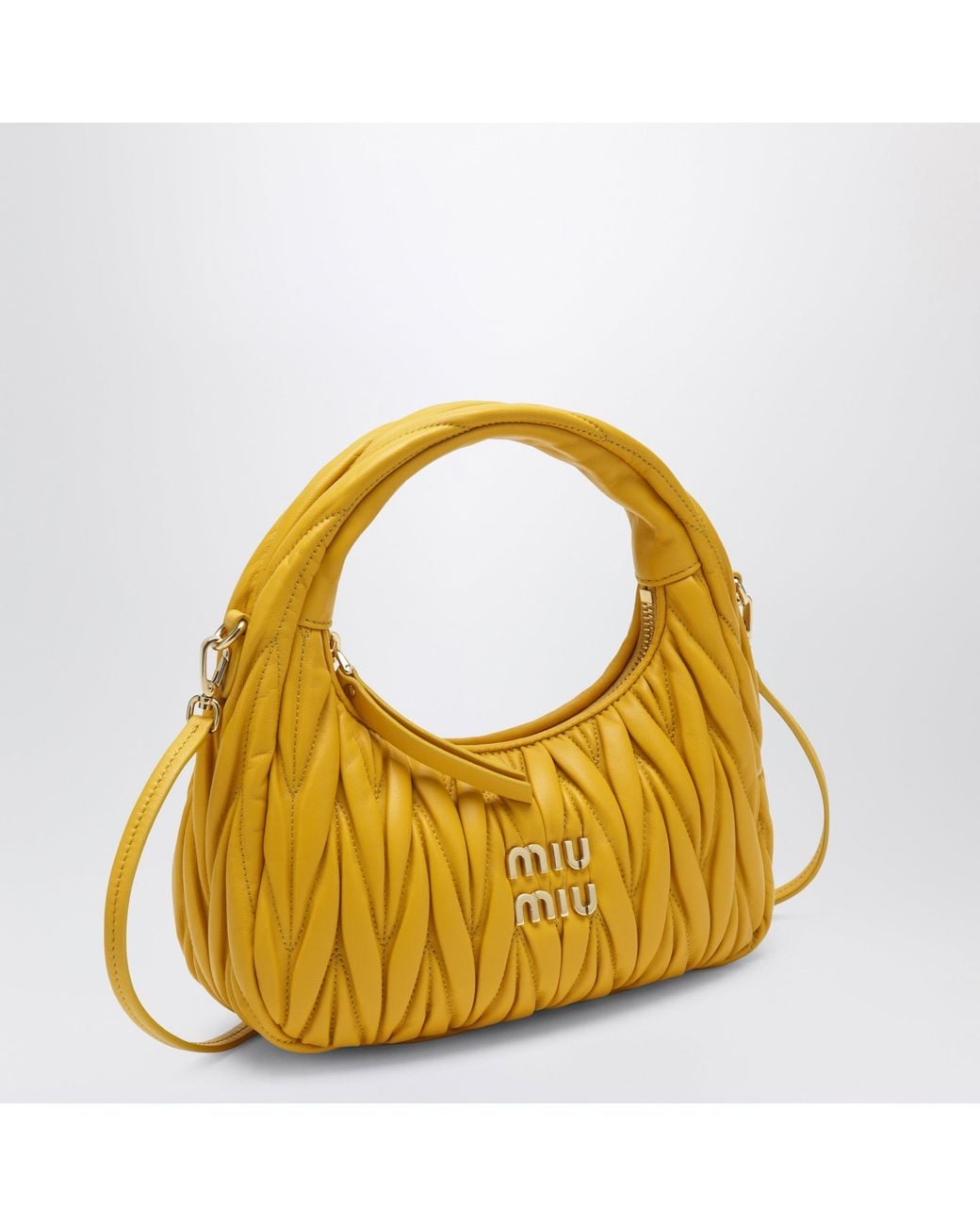Miu Miu Yellow Small Miu Wander Bag