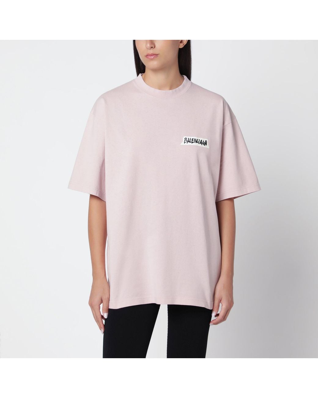 Balenciaga Pink Masking Tape T-Shirt