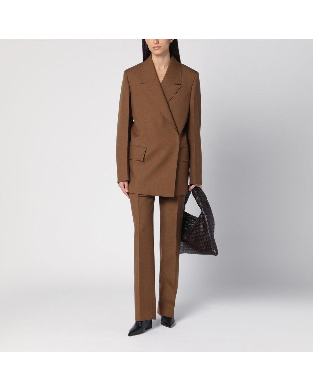 Jil Sander Brown Wool Double-breasted Jacket