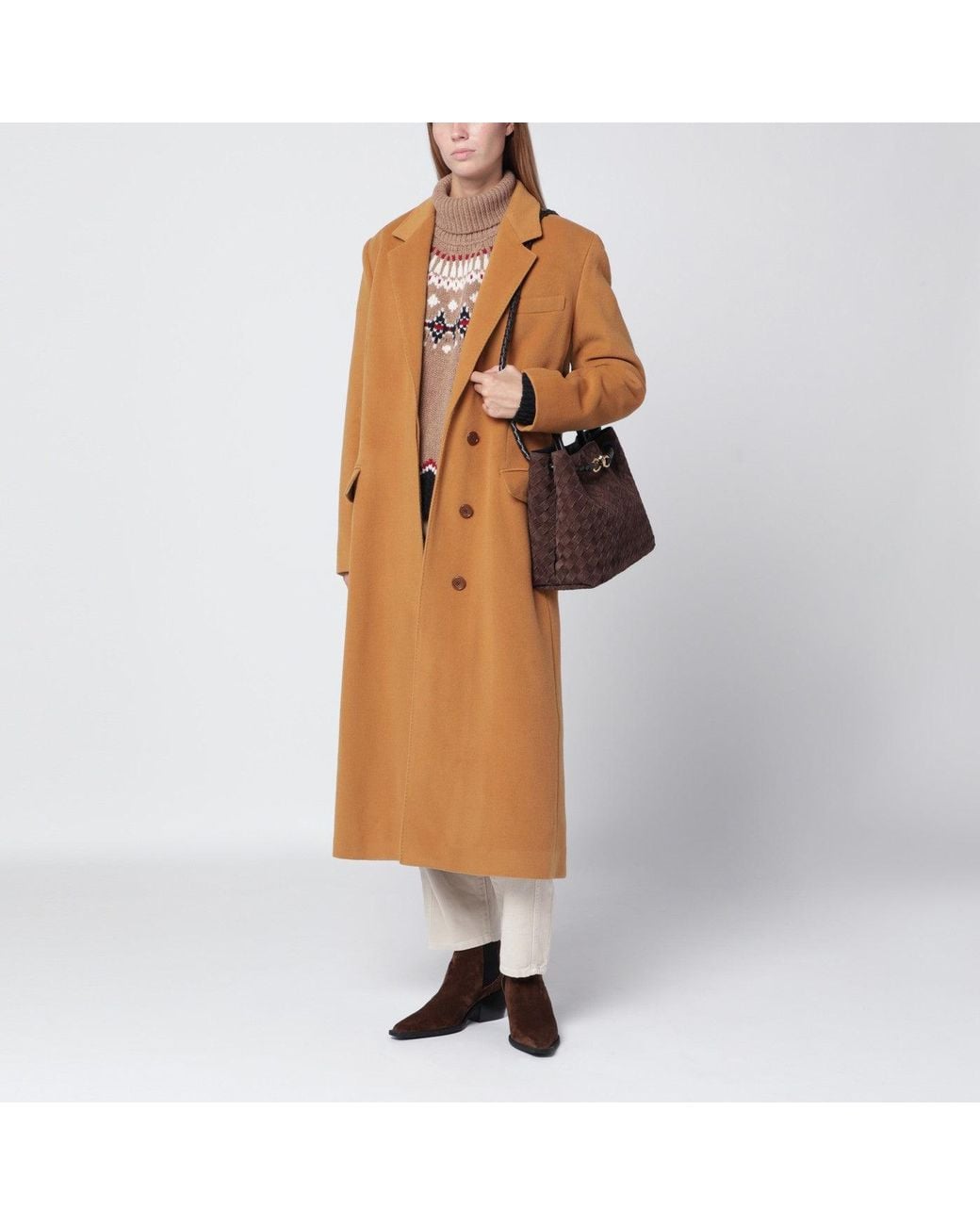 Isabel Marant Brown Camel Wool Blend Coat