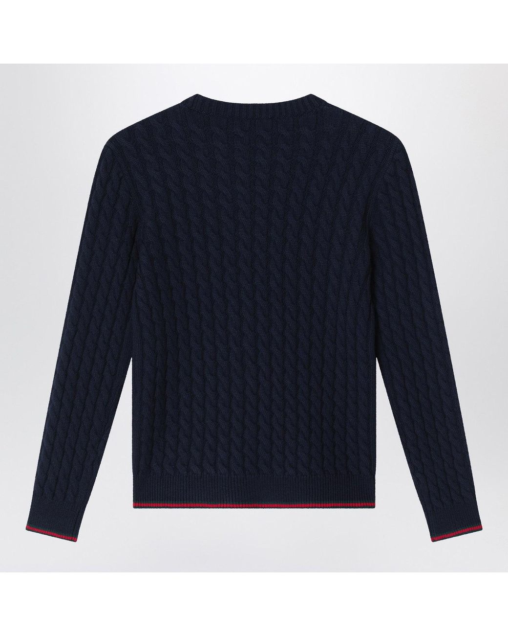 Gucci Blue Cable-knit Wool Sweater