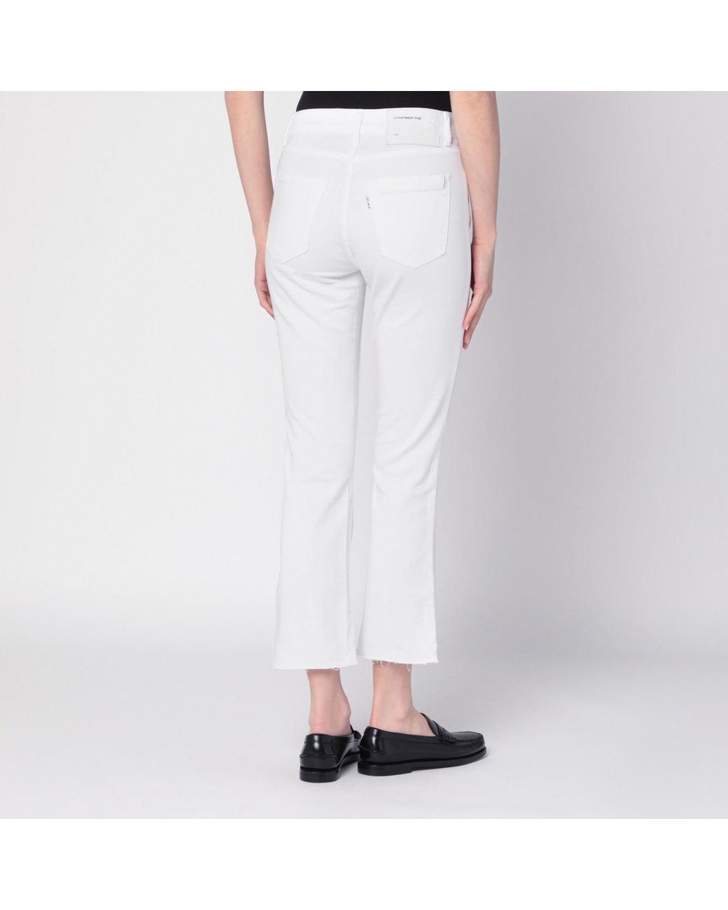 Department 5 White Clar Bootcut Jeans