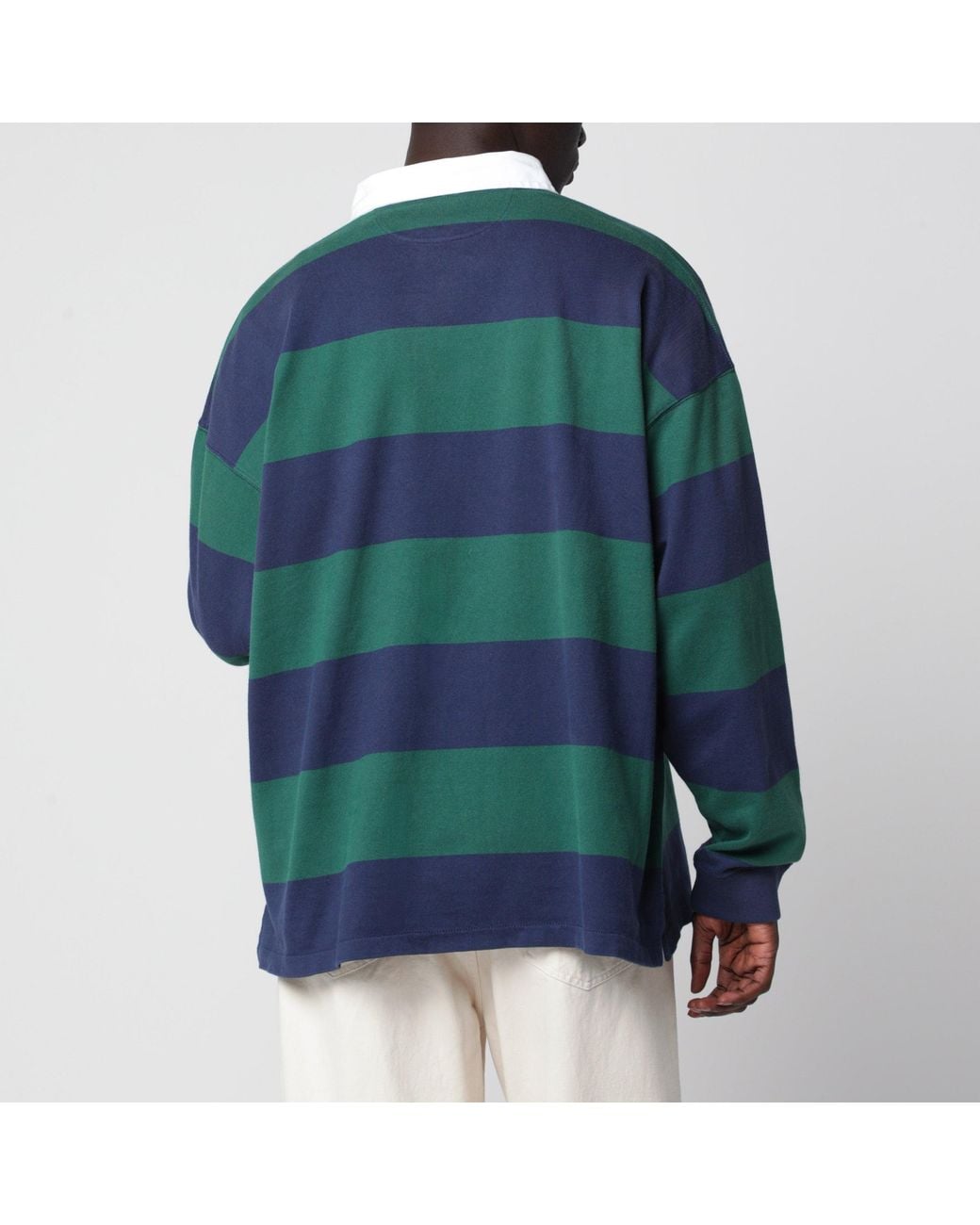 Polo Ralph Lauren Blue Dark/ Striped Big-Fit Polo Shirt for men