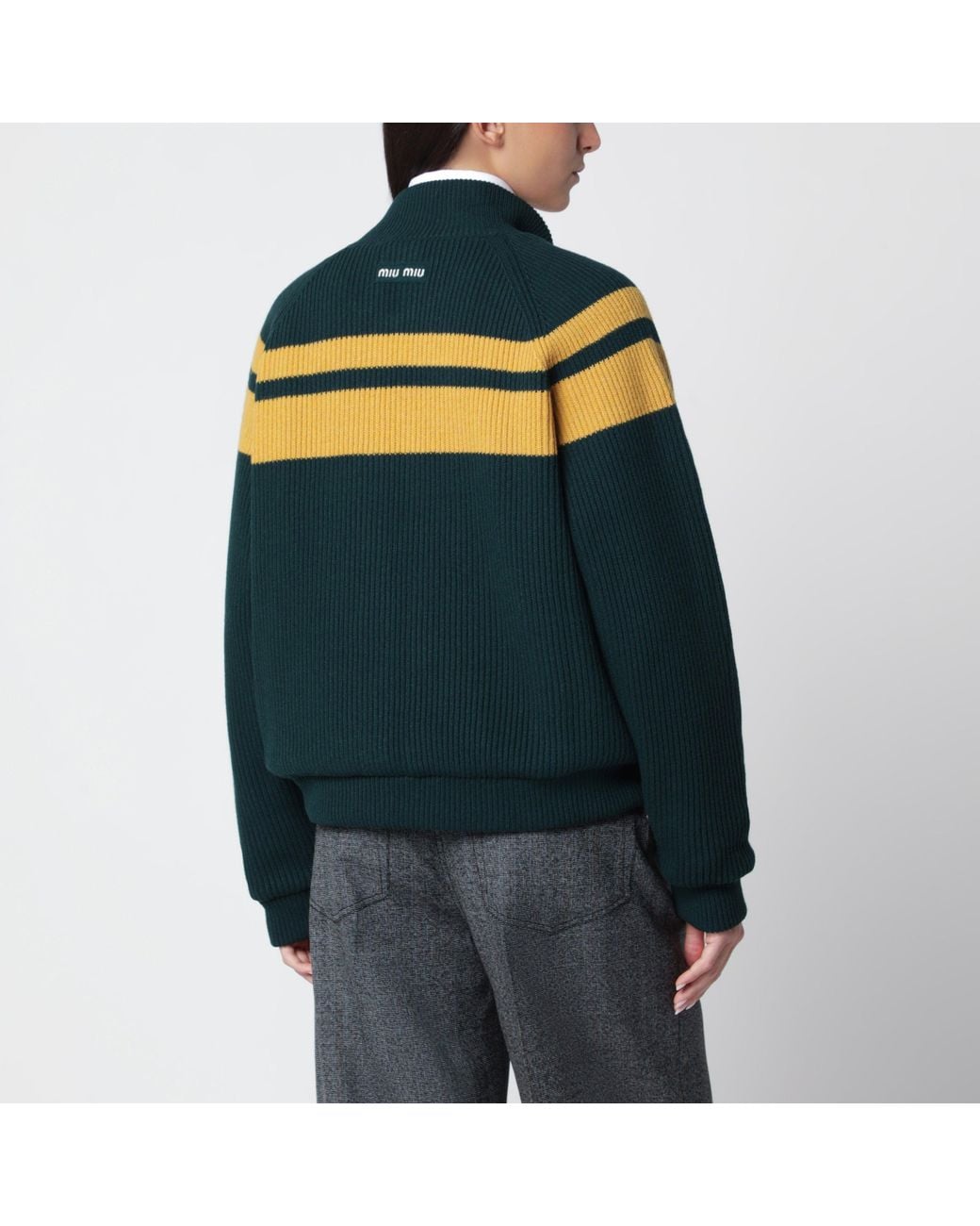 Miu Miu Black Bottle/ Zip-Up Cardigan