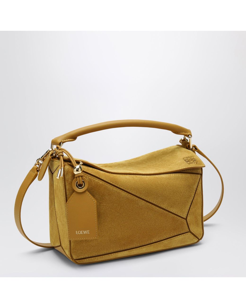 Loewe Yellow Ochre Small Featherlight Puzzle Bag