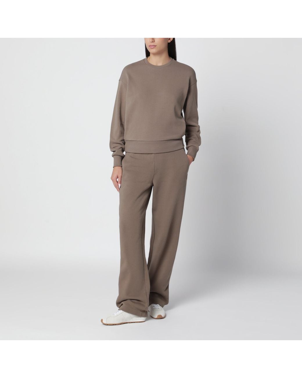 Parajumpers Brown Slate Mud Cotton Crew-Neck Sweatshirt