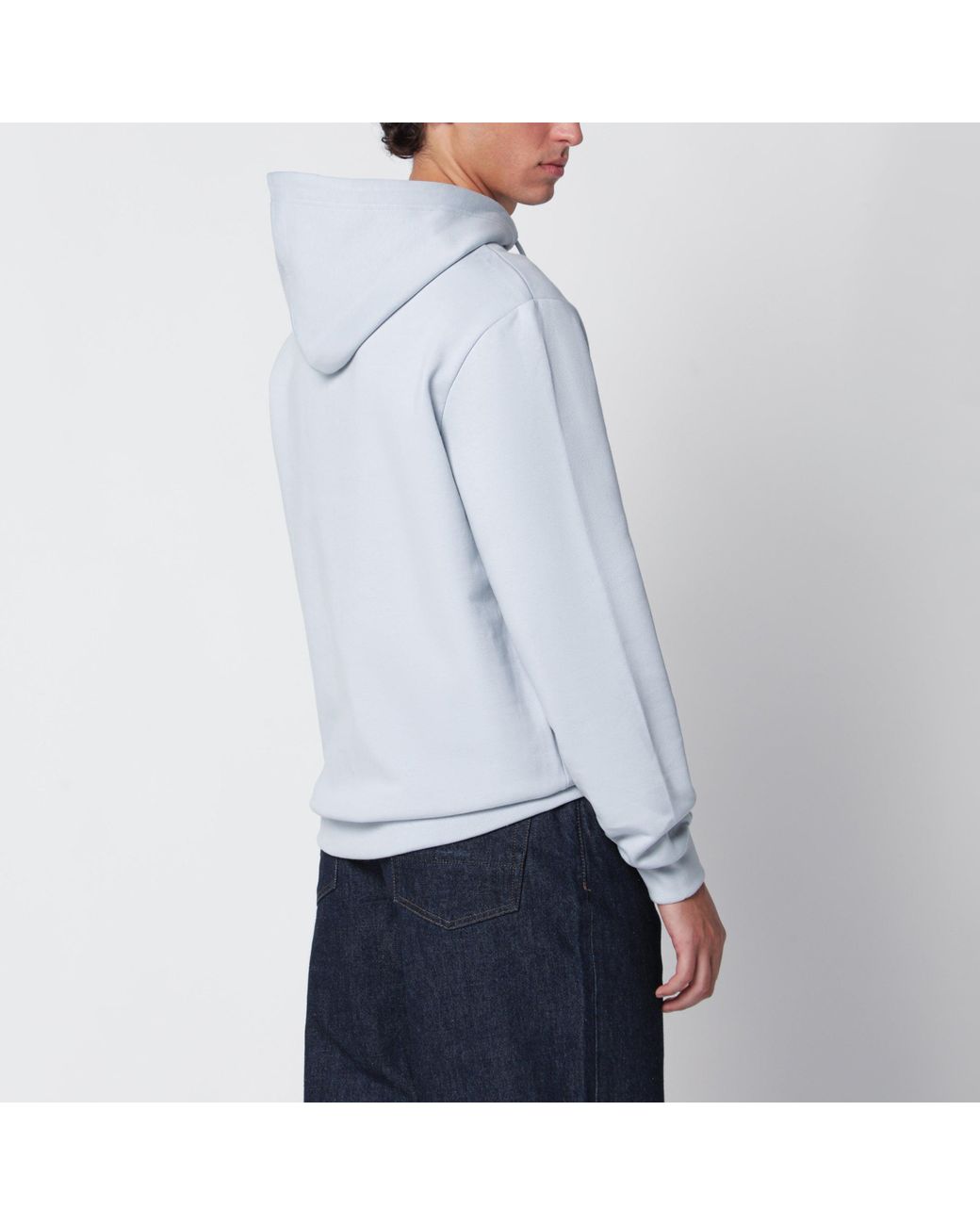 A.P.C. Gray Cotton Hoodie for men