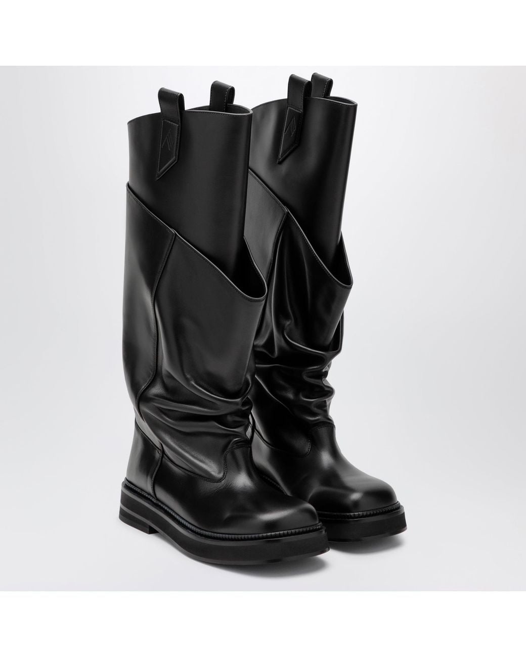 The Attico Black Robin Passeggiata Combat Boots