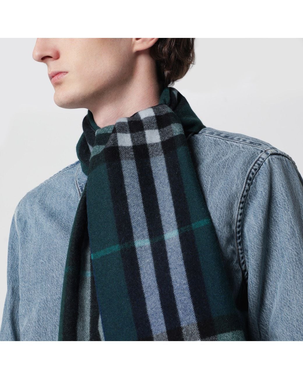 Sciarpa Blu di Burberry in Green da Uomo