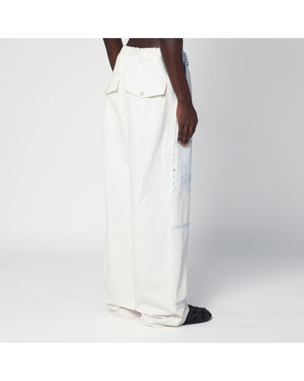 Dries Van Noten White Jeans With Drawstring for men