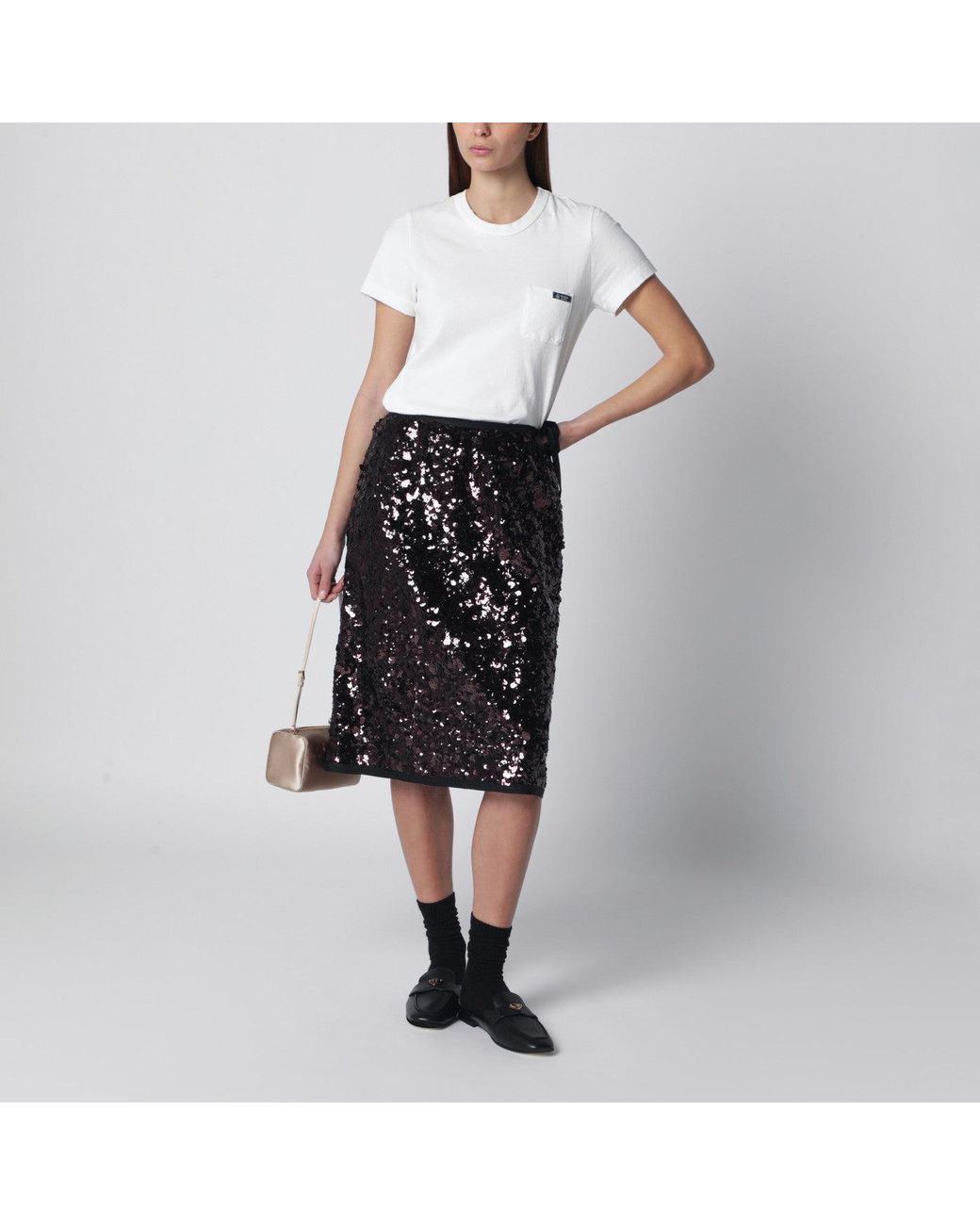 Prada White T-Shirt Girocollo Bianca