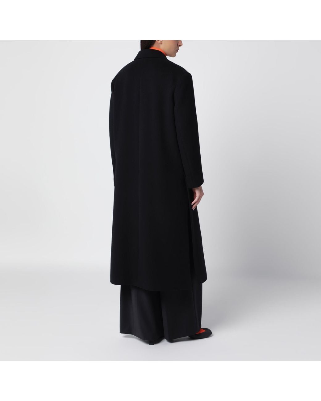 Loewe Black Wool And Cashmere Coat