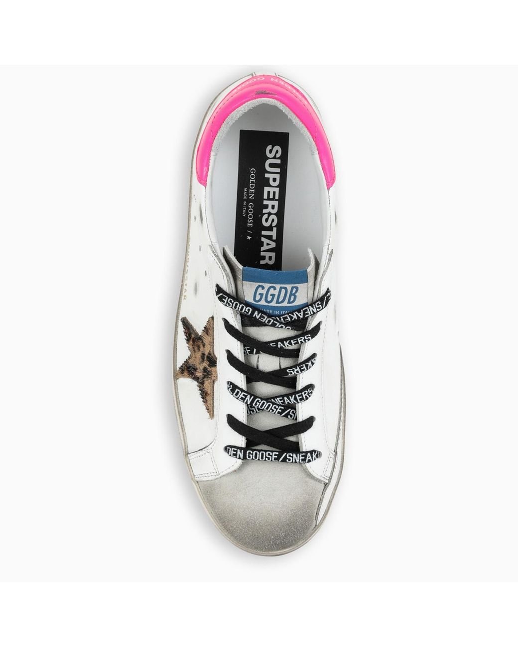Golden Goose White/pink/leopard Superstar Sneakers | Lyst