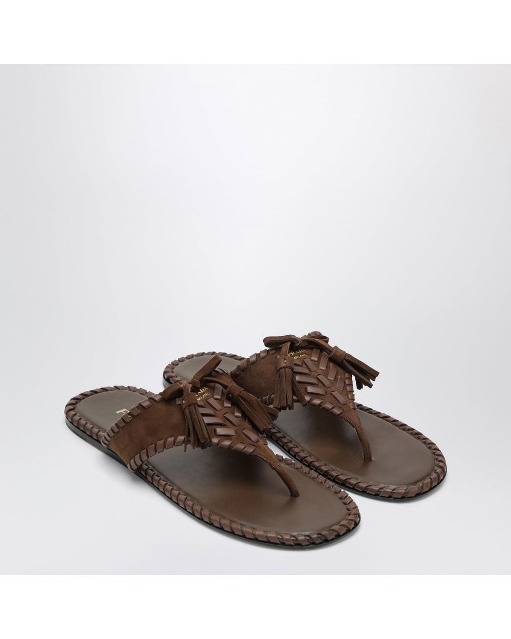 Infradito di Prada in Brown