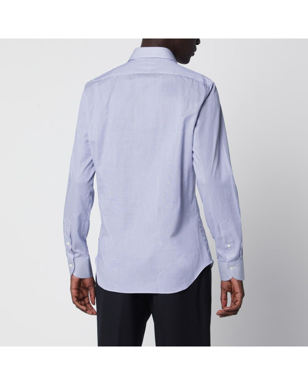 Xacus Blue Striped Travel Shirt for men