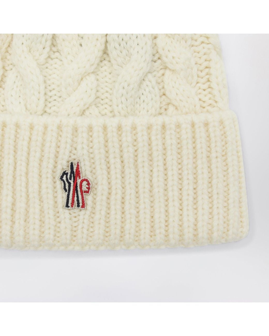 Moncler Natural Ivory Beanie