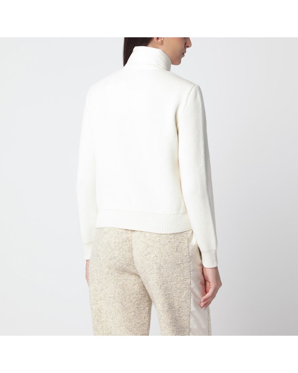 Moncler Natural Padded Zip-Up Cardigan