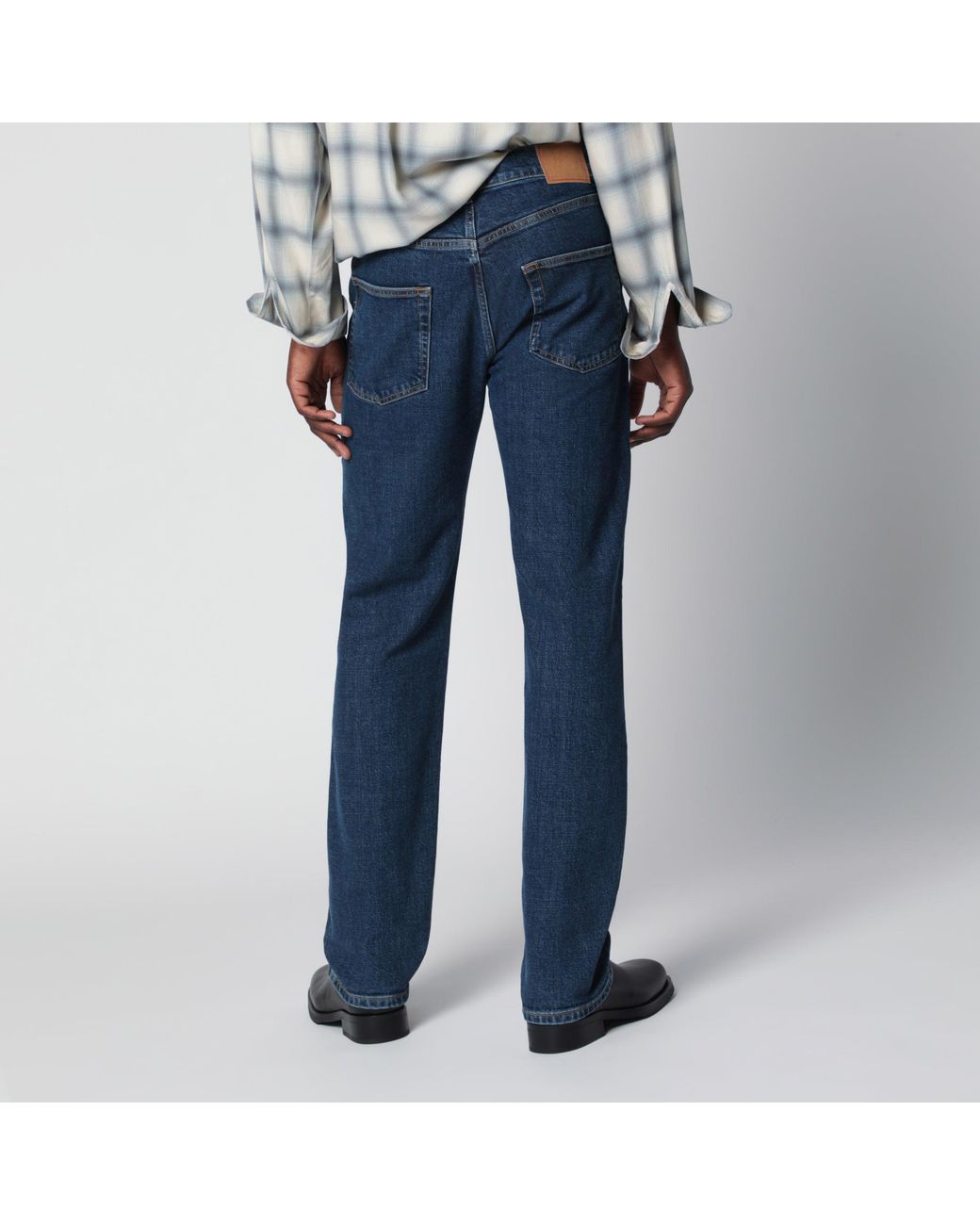 Jeanerica Blue Dark Vintage-Effect Casual Jeans for men