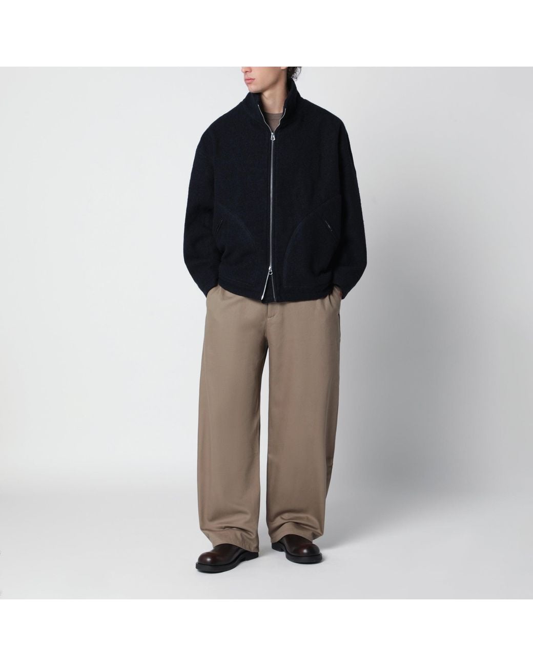 YMC Black Zip-Up Wool Jacket for men