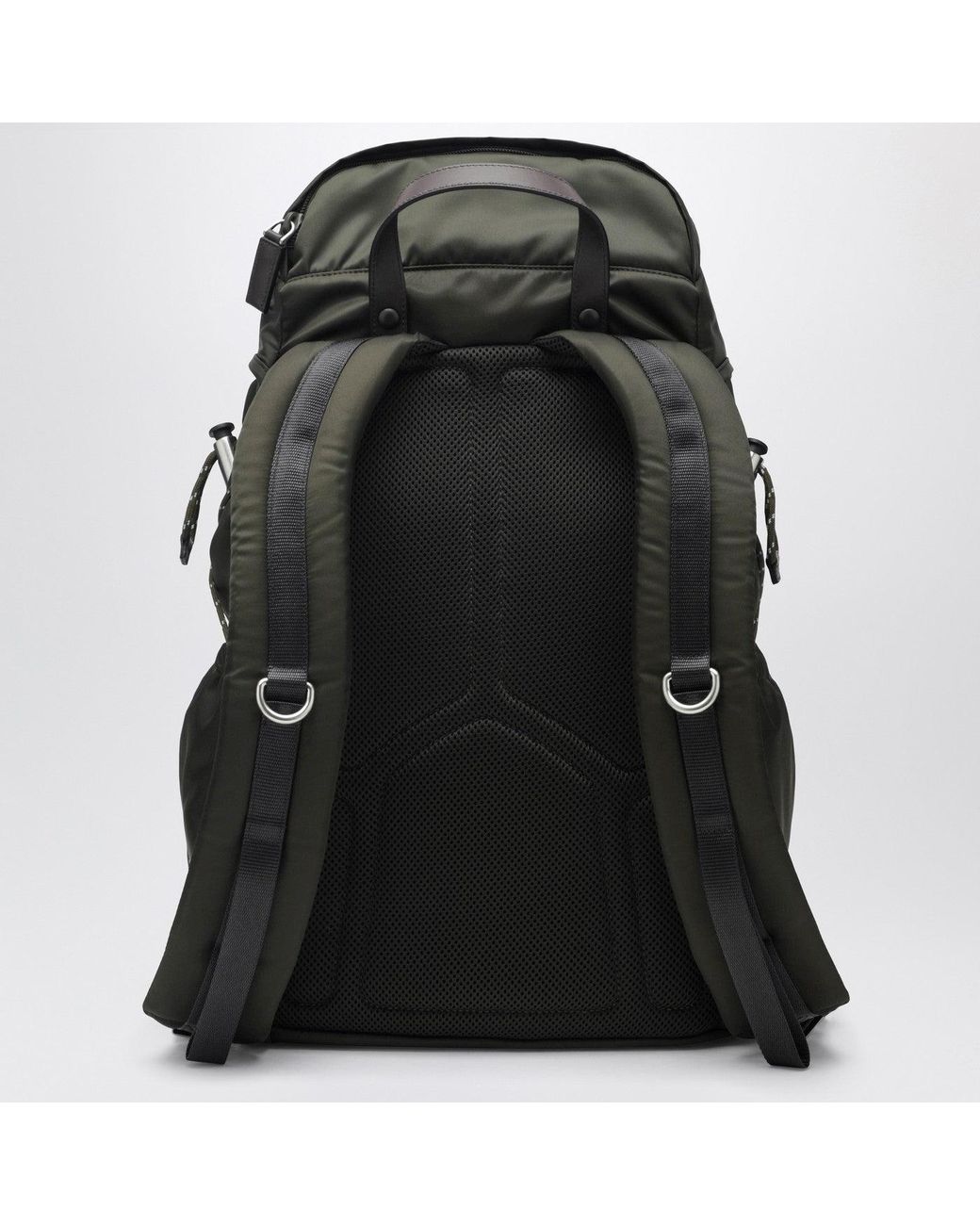 Prada Black Camouflage Renylon And Leather Speedrock Backpack for men