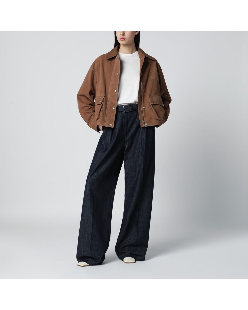 Halfboy Brown Short Mocha Suede Leather Jacket