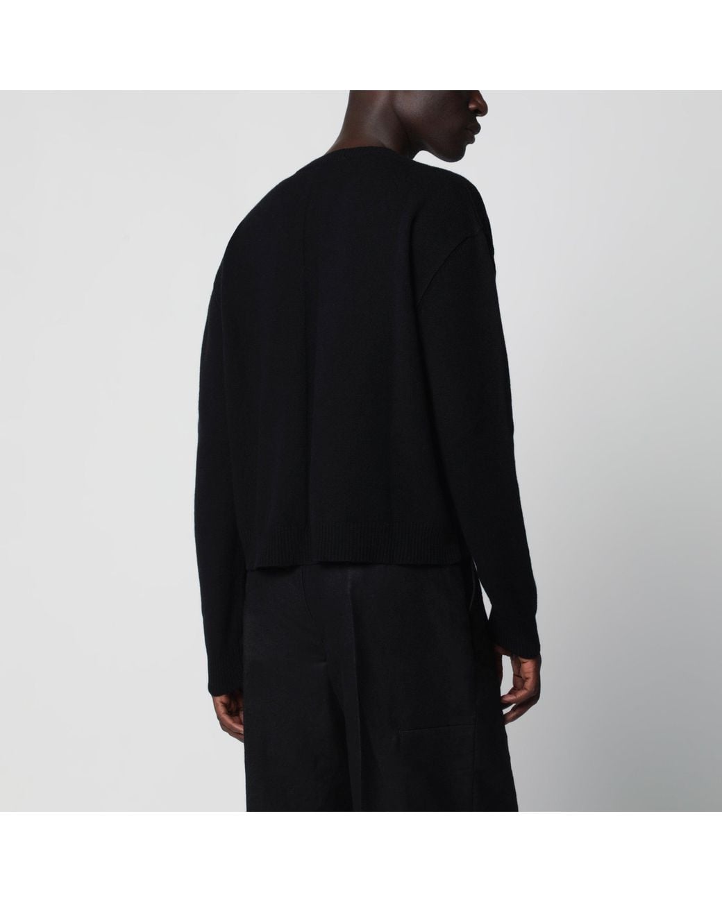 Rick Owens Black Wool And Cashmere Sweater for men